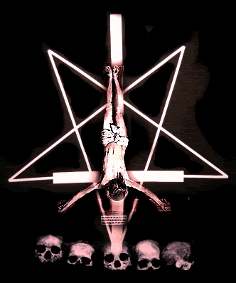 inverted pentagram cross