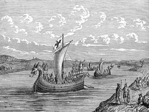 Raven viking boat