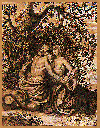 Cadmus and wife Harmonia as serpents