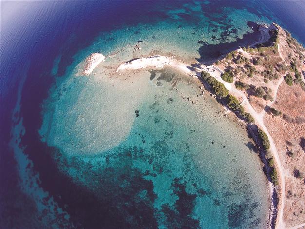 Lost island in aegean