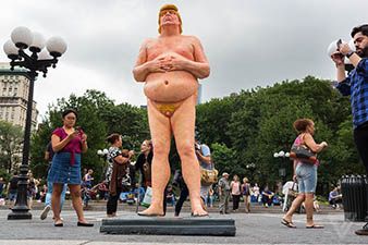 Donald Trump naked statues 1