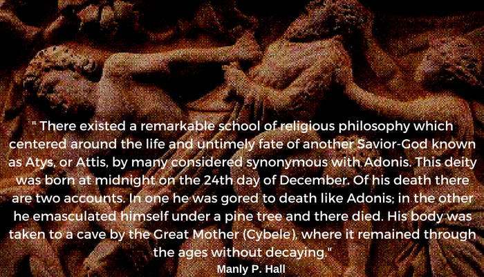 Quote by Manly Hall on Attis
