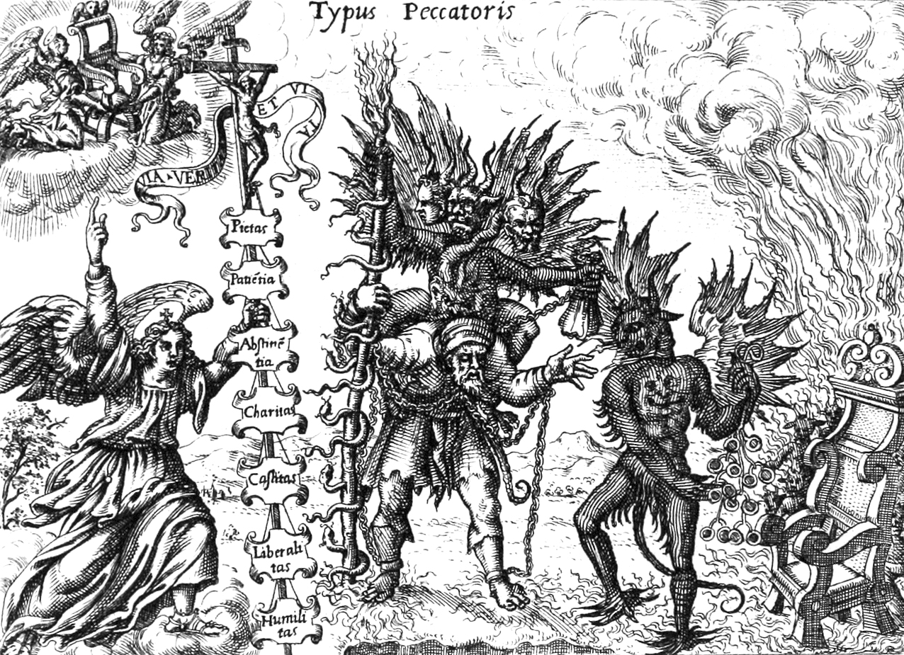 Demons and Devils - Diego de Valadés, Rhetorica Christiana, 1579